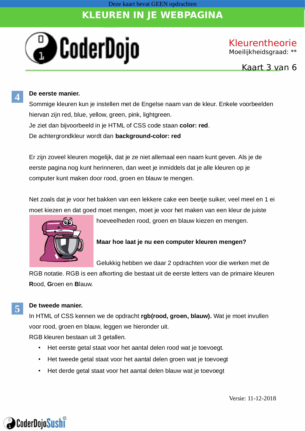 Sushi card - kleuren 3