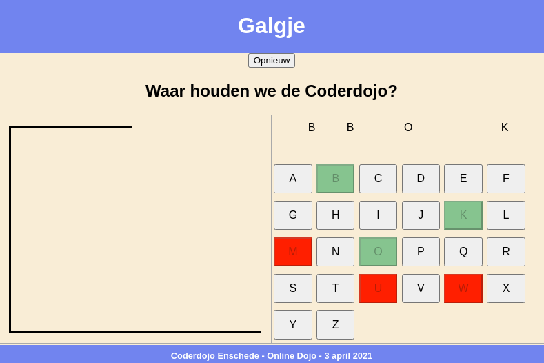 Galgje - Goede letters